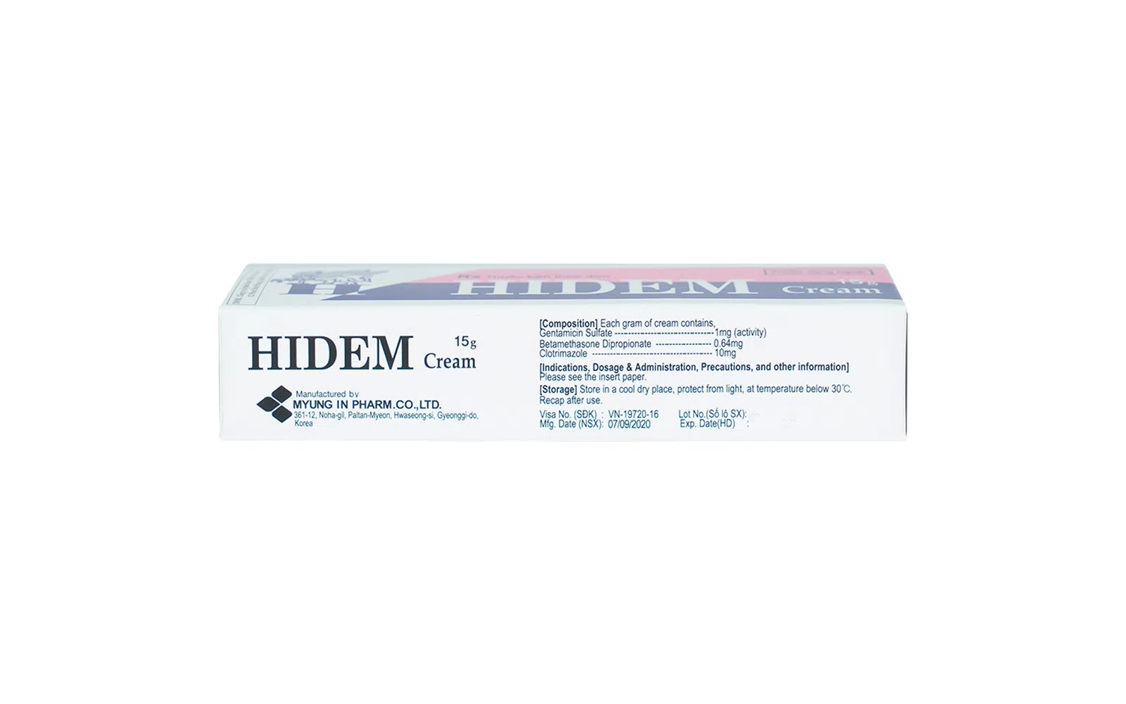 Hidem cream Hàn Quốc - Tuýp 15g