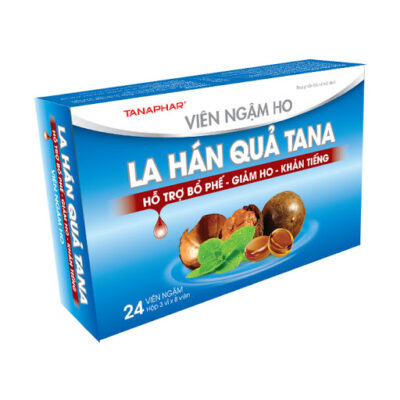 Viên ngậm La Hán Quả Tana có đường (xanh) Hộp 3 vỉ x 8 viên