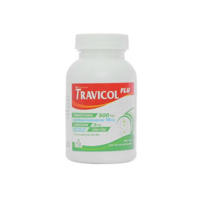 Travicol Flu 500mg lọ 100 viên TVPharm