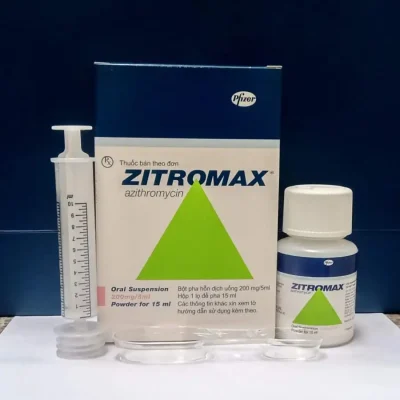 Zitromax Azithromycin siro hộp 1 lọ 600mg/15ml Pfizer