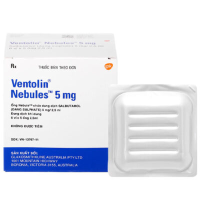 Ventolin Nebules 5mg hộp 6 vỉ x 5 ống x 2.5ml Gsk