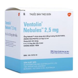 Ventolin Nebules 2.5mg hộp 6 vỉ x 5 ống x 2.5ml Gsk (LD1)