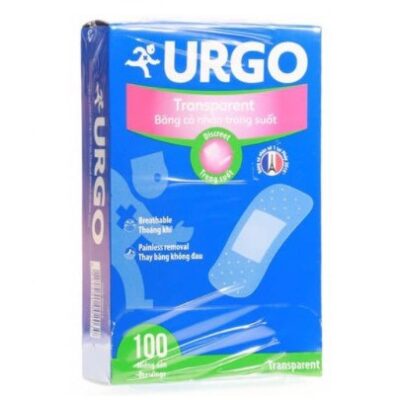 Urgo Transparent hộp 100 miếng trong suốt 2cm x 7.2cm