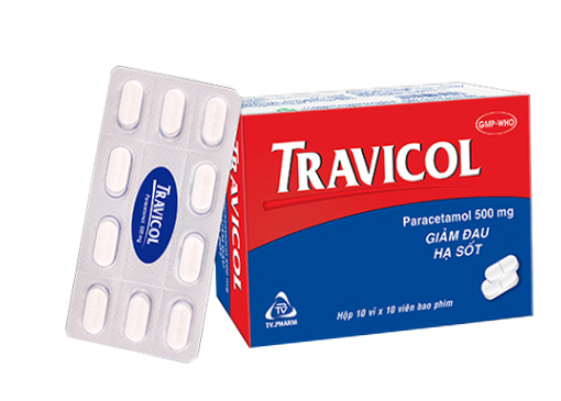 Travicol 500mg Tv.Pharm Hộp 10 vỉ x 10 viên