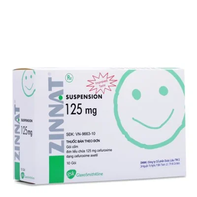 Zinnat Suspension 125mg hộp 10 gói GSK