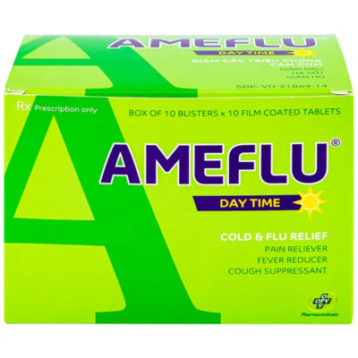 Ameflu Day Time hộp 10 vỉ x 10 viên nén OPV