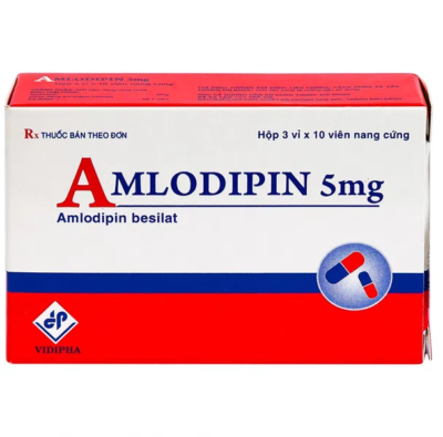 Amlodipin 5mg Vidipha Hộp 3 vỉ x 10 viên nang cứng