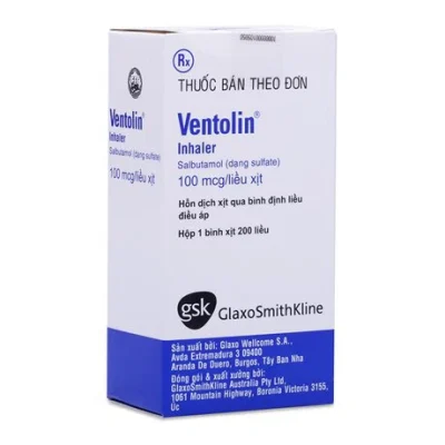 Ventolin 100mcg Lọ 200 liều xịt Gsk