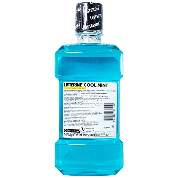 Nước súc miệng Listerine Cool Mint chai 750ml