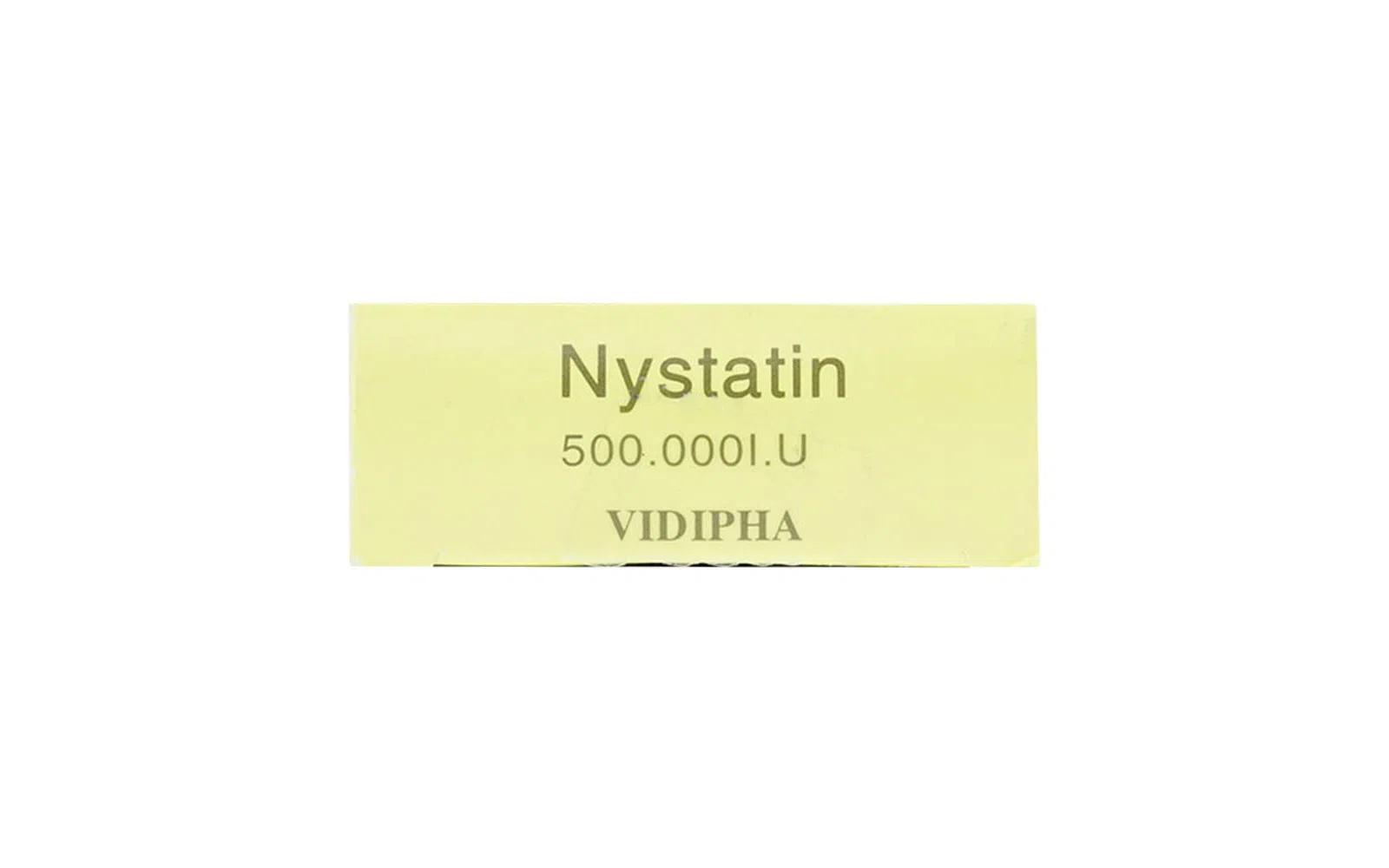 Nystatin 500000IU hộp 2 vỉ x 8 viên nén bao đường Vidipha