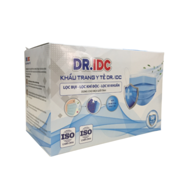 Khẩu trang y tế 4 lớp giấy kháng khuẩn DR.IDC loại 1 hộp 50 chiếc