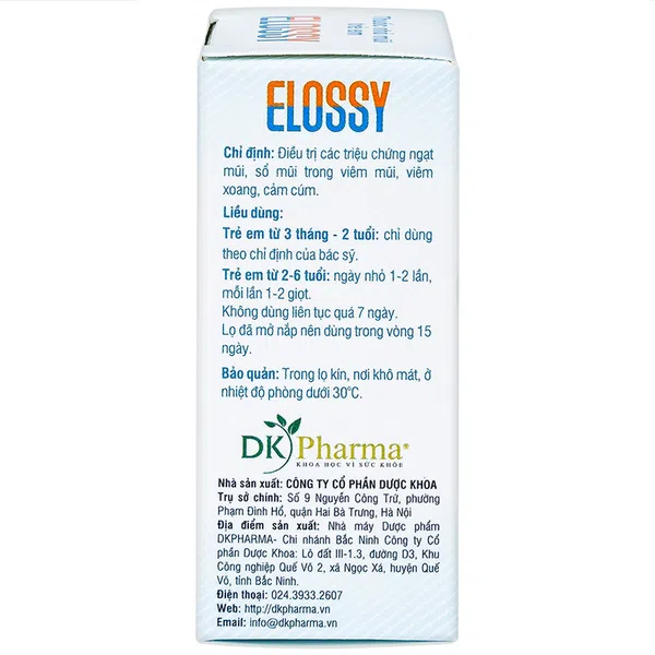 Elossy trẻ em lọ 5ml Dược Khoa