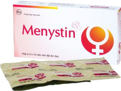 Menystin vỉ xé Bình định hộp 2 vỉ x 10 viên nén đặt âm đạo