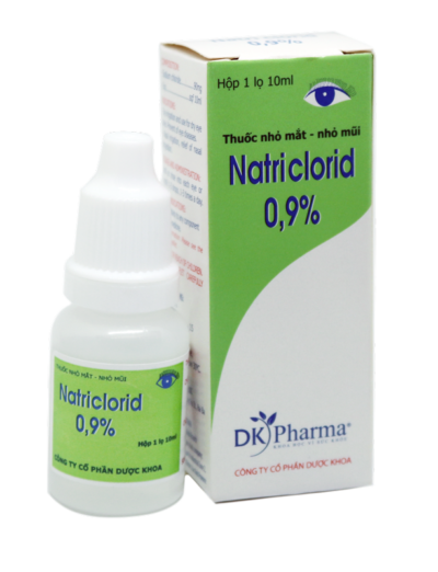 Natri clorid 0,9% DK Pharma cọc 10 lọ x 10ml