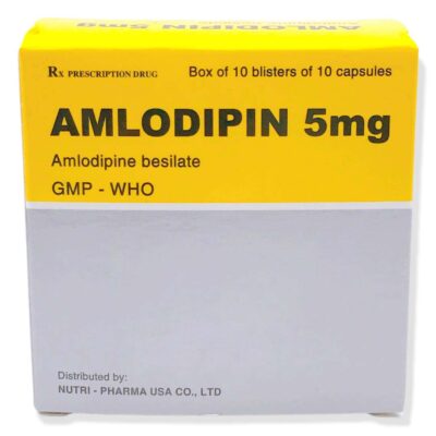 Amlodipin 5mg hộp 10 vỉ x 10 viên nang Vidiphar