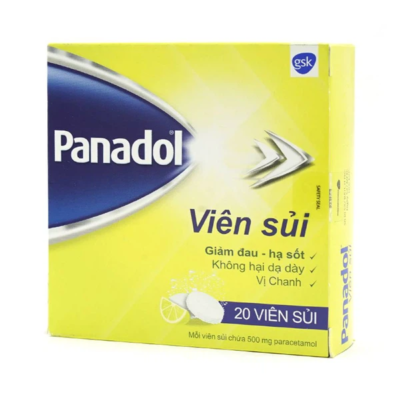 Panadol 500mg Hộp 20 viên sủi GSK