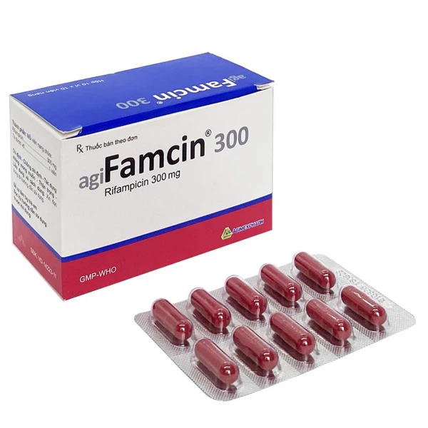 Agifamcin Rifampicin 300mg hộp 10 vỉ x 10 viên nang Agimexpharm