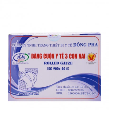 Băng cuộn y tế Đông pha 3 con nai - 50 cuộn 1m8x8.5cm