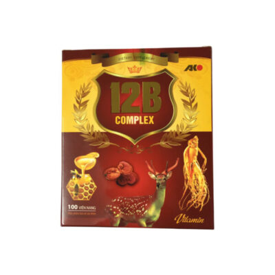 Vitamin 12B Complex Ginseng hộp 10 vỉ x 10 viên Akopha