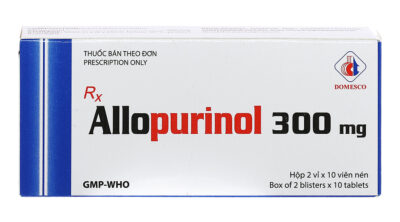 Allopurinol 300mg hộp 2 vỉ x 10 viên nén Domesco