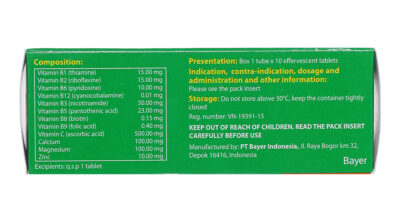 Berocca viên sủi vị Cam tuýp 10 viên Bayer