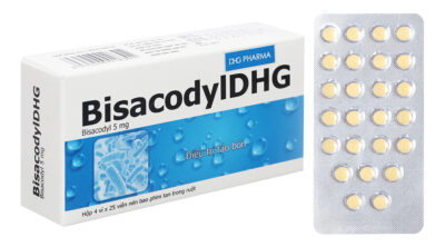 Bisacodyl 5mg hộp 4 vỉ x 25 viên nén Hậu Giang