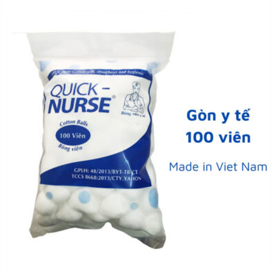 Bông viên y tế Quick Nurse 100 viên/gói