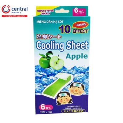 Miếng dán hạ sốt COOLING SHEET-APPLE - Hộp 6 miếng