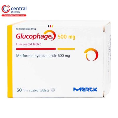 Glucophage 500mg- 50V thuốc trị đái tháo đường tuyp II