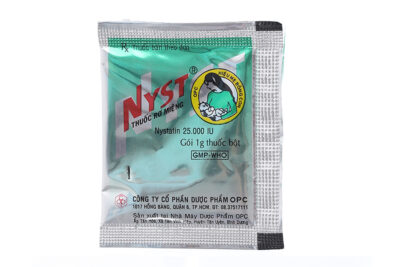 Nyst Nystatin 25.000IU hộp x 10 gói x 1g OPC