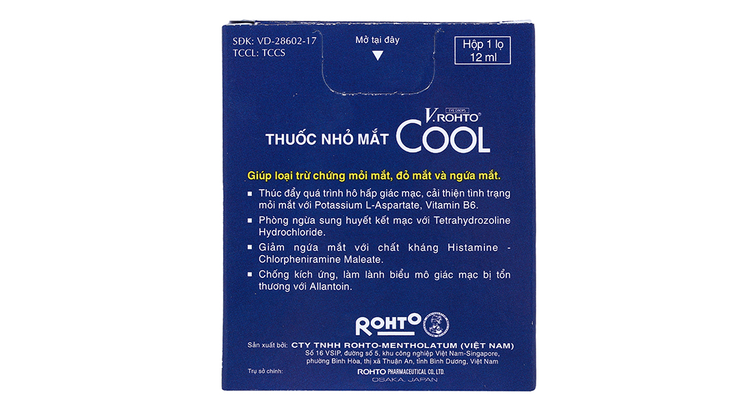 Nhỏ mắt VROHTO Cool 12ml