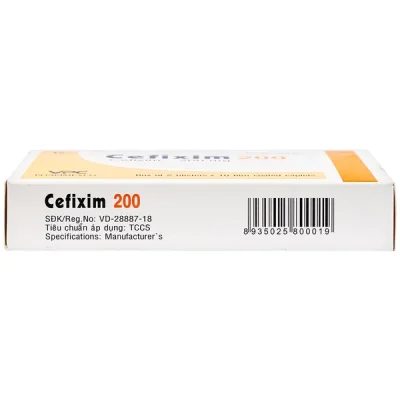 Cefixim 200 Cửu Long hộp 2 vỉ x 10 viên