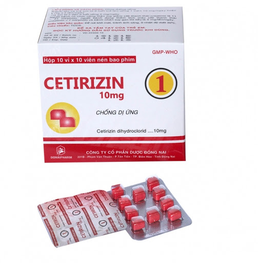 Cetirizin 10mg hộp 10 vỉ x 10 viên Đồng nai