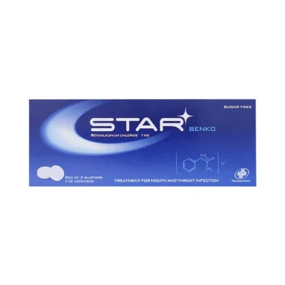 Star Benko không đường hộp 2 vỉ x 12 viên ngậm OPV