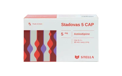 Stadovas 5 Amlodipin 5mg hộp 3 vỉ x 10 viên nang Stella