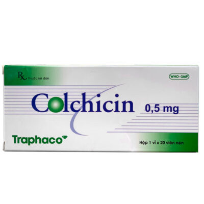 Thuốc Colchicin 0,5mg Traphaco Hộp 1 vỉ x 20 viên nén