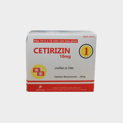 Cetirizin 10mg hộp 10 vỉ x 10 viên Đồng nai