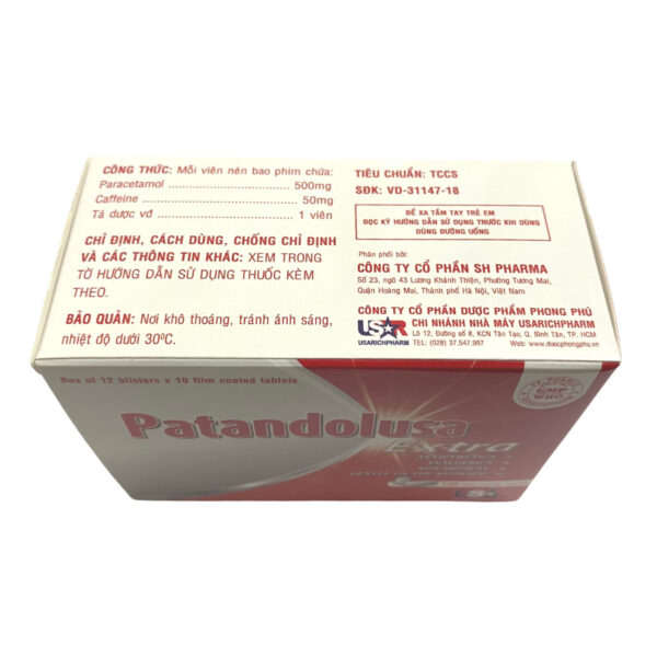 Patandolusa Extra Hộp 12 vỉ x 10 viên Usa