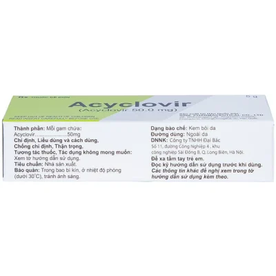 Acyclovir 50mg Sinil Hàn Quốc - Hộp 1 tuýp 5g