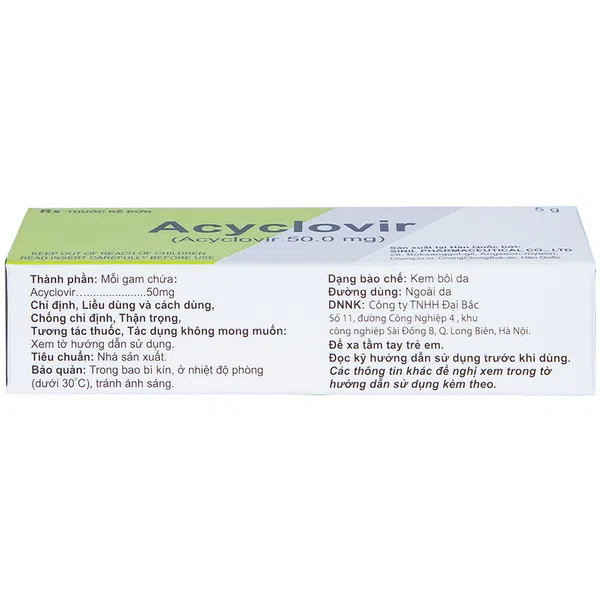 Acyclovir 50mg Sinil Hàn Quốc - Hộp 1 tuýp 5g