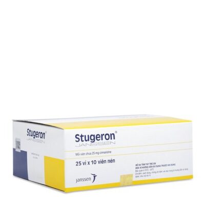 Stugeron Cinnarizin 25mg hộp 25 vỉ x 10 viên nén Janssen