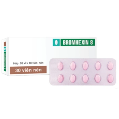 Bromhexin 8mg hộp 3 vỉ x 10 viên Tv.pharm