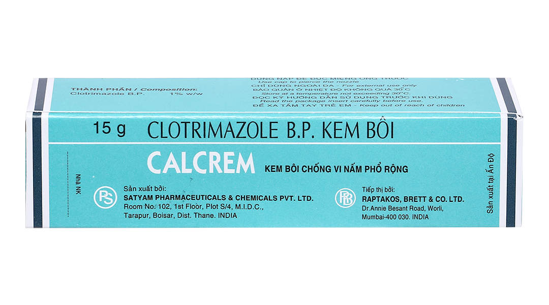 Calcrem tuýp 15g điều trị nấm da