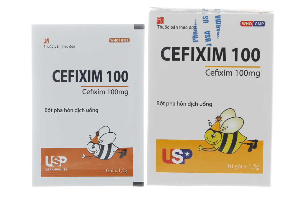 Cefixim 100mg Con Ong hộp 10 gói x1.5g USP