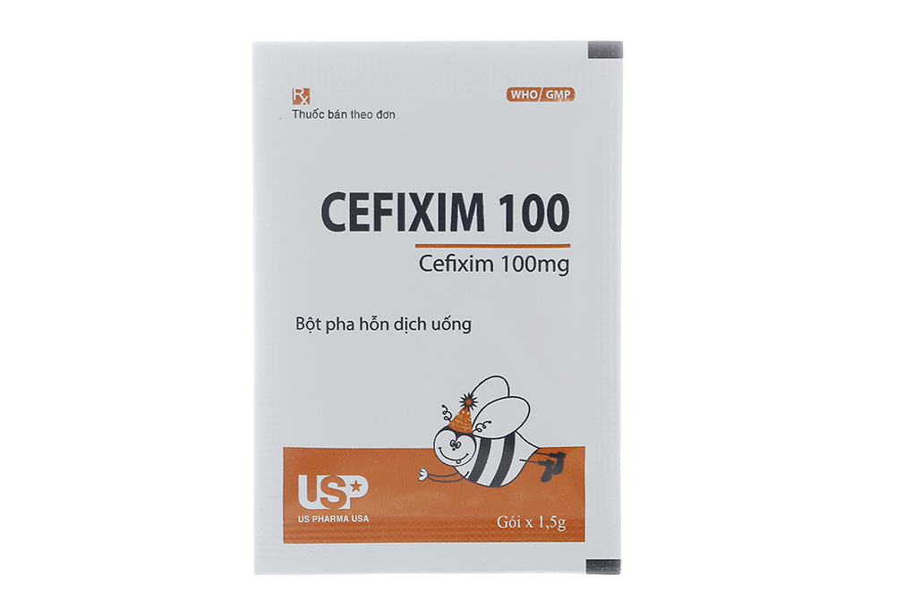 Cefixim 100mg Con Ong hộp 10 gói x1.5g USP